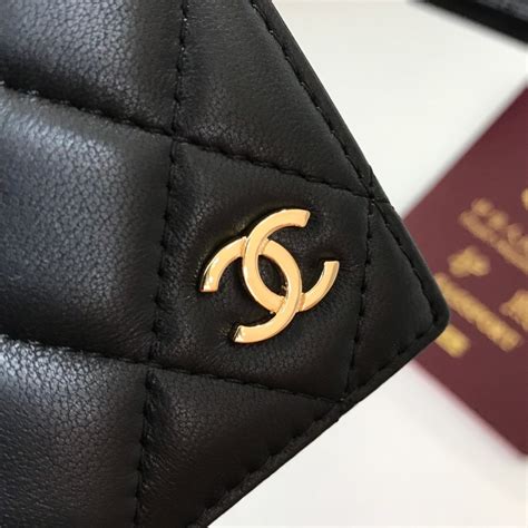 chanel passport holder replica|chanel flap card holder price.